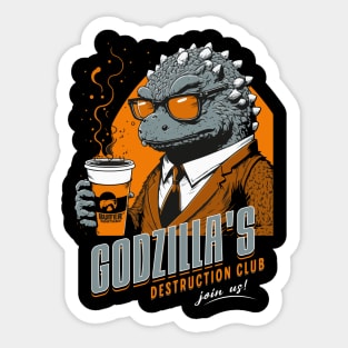 Godzilla's Destruction Club Sticker